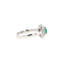 PT900 0.31ct Natural No Oil Colombia Green Emerald Diamond Ring GA