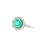 14KG 1.01ct Natural No Oil Ethiopia Green Emerald Diamond Ring GIA