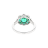 14KG 1.01ct Natural No Oil Ethiopia Green Emerald Diamond Ring GIA