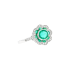 14KG 1.01ct Natural No Oil Ethiopia Green Emerald Diamond Ring GIA