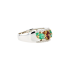 18KG 0.82ct Natural No Oil Zambia Green Emerald Ruby Ring