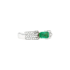 18KG 0.50ct Natural No Oil Zambia Green Emerald Diamond Ring