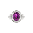 14KWG 2.45ct Natural Untreated Vivid Purple Garnet Diamond Ring