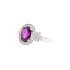 14KWG 2.45ct Natural Untreated Vivid Purple Garnet Diamond Ring