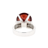 18KG 10.88ct Natural Untreated Red Garnet Diamond Ring