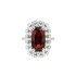 18KG 5.33ct Natural Untreated Red Garnet Diamond Ring/Pendant