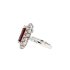 18KG 5.33ct Natural Untreated Red Garnet Diamond Ring/Pendant