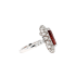 18KG 5.33ct Natural Untreated Red Garnet Diamond Ring/Pendant