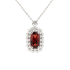 18KG 5.33ct Natural Untreated Red Garnet Diamond Ring/Pendant