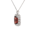 18KG 5.33ct Natural Untreated Red Garnet Diamond Ring/Pendant