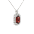 18KG 5.33ct Natural Untreated Red Garnet Diamond Ring/Pendant