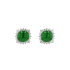 18KG Grade A Icy Imperial Vivid Green Jadeite Diamond Earrings