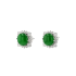 18KG Grade A Icy Imperial Vivid Green Jadeite Diamond Earrings