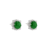 18KG Grade A Icy Imperial Vivid Green Jadeite Diamond Earrings