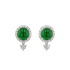 18KG Grade A Icy Imperial Vivid Green Jadeite Diamond Earrings