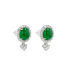 18KG Grade A Icy Imperial Vivid Green Jadeite Diamond Earrings