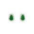 18KG Grade A Icy Vivid Green Jadeite Diamond Earrings