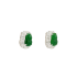 18KG Grade A Icy Vivid Green Jadeite Diamond Earrings