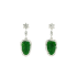 18KG Grade A Icy Vivid Green Jadeite Diamond Earrings