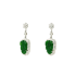 18KG Grade A Icy Vivid Green Jadeite Diamond Earrings