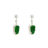 18KG Grade A Icy Vivid Green Jadeite Diamond Earrings