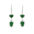 18KG Grade A Icy Vivid Green Jadeite Diamond Earrings