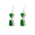 18KG Grade A Icy Vivid Green Jadeite Dimaond Earrings