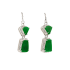 18KG Grade A Icy Vivid Green Jadeite Dimaond Earrings