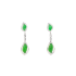 18KG Grade A Icy Green Jadeite Diamond Earrings