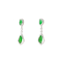 18KG Grade A Icy Green Jadeite Diamond Earrings