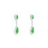 18KG Grade A Icy Green Jadeite Diamond Earrings