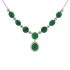 18KG Grade A Icy Vivid Green Jadeite Diamond Necklace