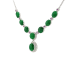 18KG Grade A Icy Vivid Green Jadeite Diamond Necklace