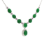 18KG Grade A Icy Vivid Green Jadeite Diamond Necklace