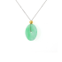 18KG Grade A Green Jadeite Diamond Necklace