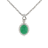 18KG Grade A Icy Green Jadeite Diamond Pendant