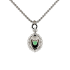 18KG Grade A Icy Green Jadeite Diamond Pendant