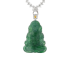 18KG Grade A Icy Green Jadeite Diamond Pendant