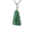 18KG Grade A Icy Green Jadeite Diamond Pendant