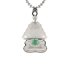 18KG Grade A Icy Green Jadeite Diamond Pendant