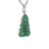 18KG Grade A Icy Green Jadeite Diamond Pendant