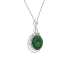 18KG Grade A Icy Vivid Green Jadeite Diamond Pendant