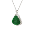 18KG Grade A Icy Vivid Green Jadeite Diamond Pendant