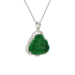 18KG Grade A Icy Vivid Green Jadeite Diamond Pendant