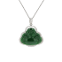 18KG Grade A Icy Green Jadeite Diamond Pendant