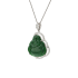 18KG Grade A Icy Green Jadeite Diamond Pendant