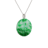 18KG Grade A Green Jadeite Diamond Pendant