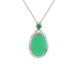 18KG Grade A Icy Green Jadeite Diamond Pendant