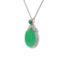 18KG Grade A Icy Green Jadeite Diamond Pendant