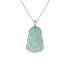 18KG Grade A Icy Light Green Jadeite Diamond Pendant